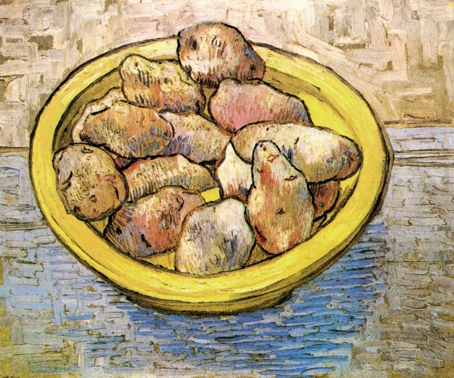 Картина Ван Гога Натюрморт с картофелем на желтом блюде 1888